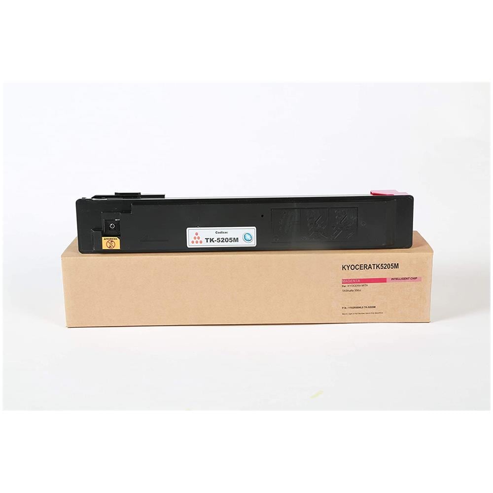 TONER COMPATIBILE - Kyocera Tk-5205m Magenta 1t02r5bnl0 Per Taskalfa 356ci Fornito Di Intelligent Chip Capacità 12000 Copie Made In Italy - Foto 1