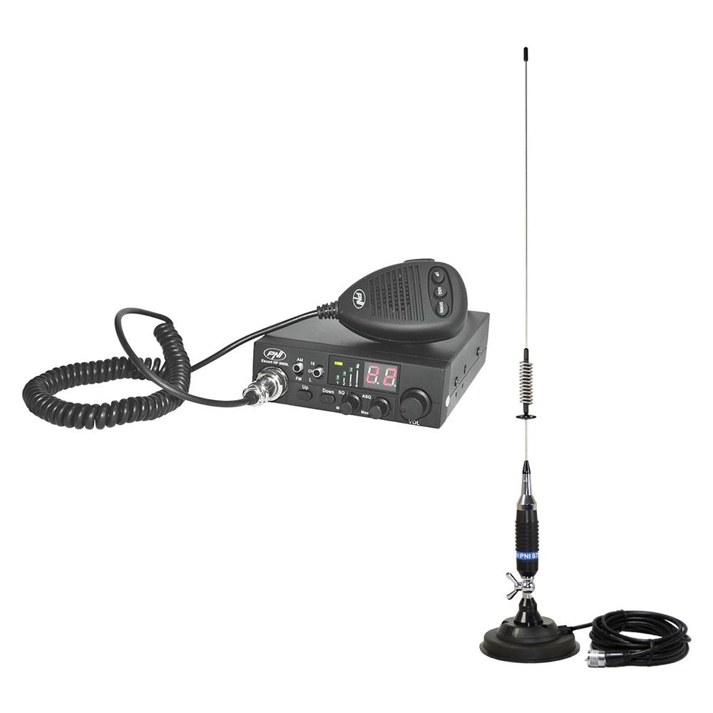 Stazione Radio Cb Pni Escort Hp 8000l Asq + Antenna Cb Pni S75 Con Magnete - Foto 1