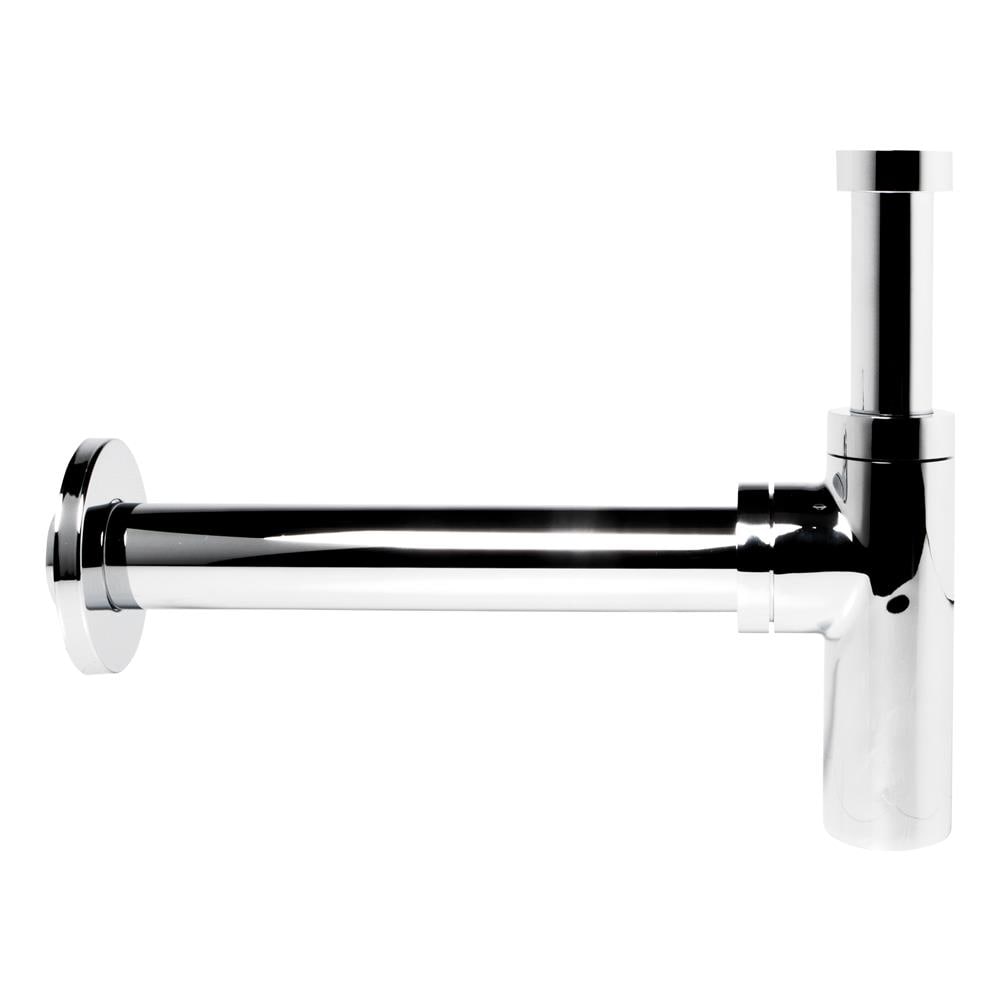 Sifone Tubo Di Scarico In Ottone Cromato Tondo Per Lavabo Lavandino Bagno Da 1.1/4 - Foto 1