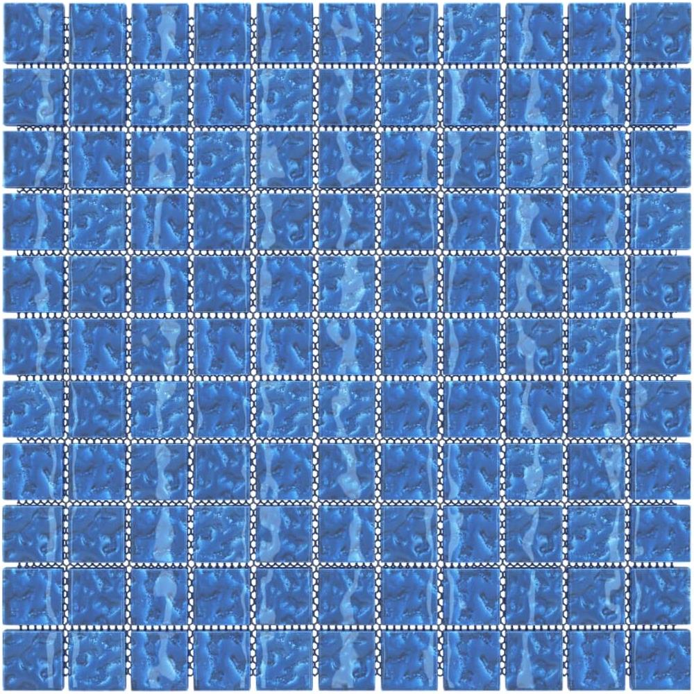 Piastrelle Mosaico 11 pz Blu 30x30 cm in Vetro - Foto 2