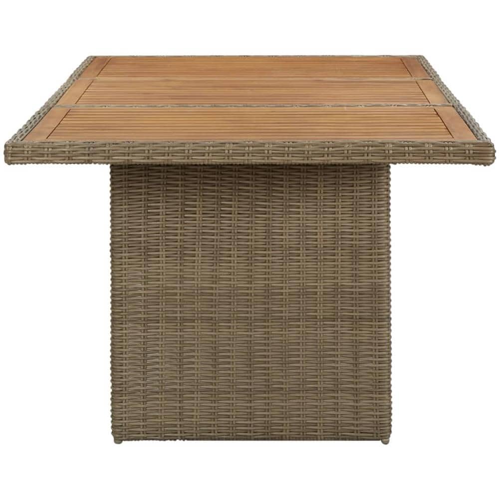 Tavolo da Giardino Marrone 200x100x74 cm in Polyrattan - Foto 1