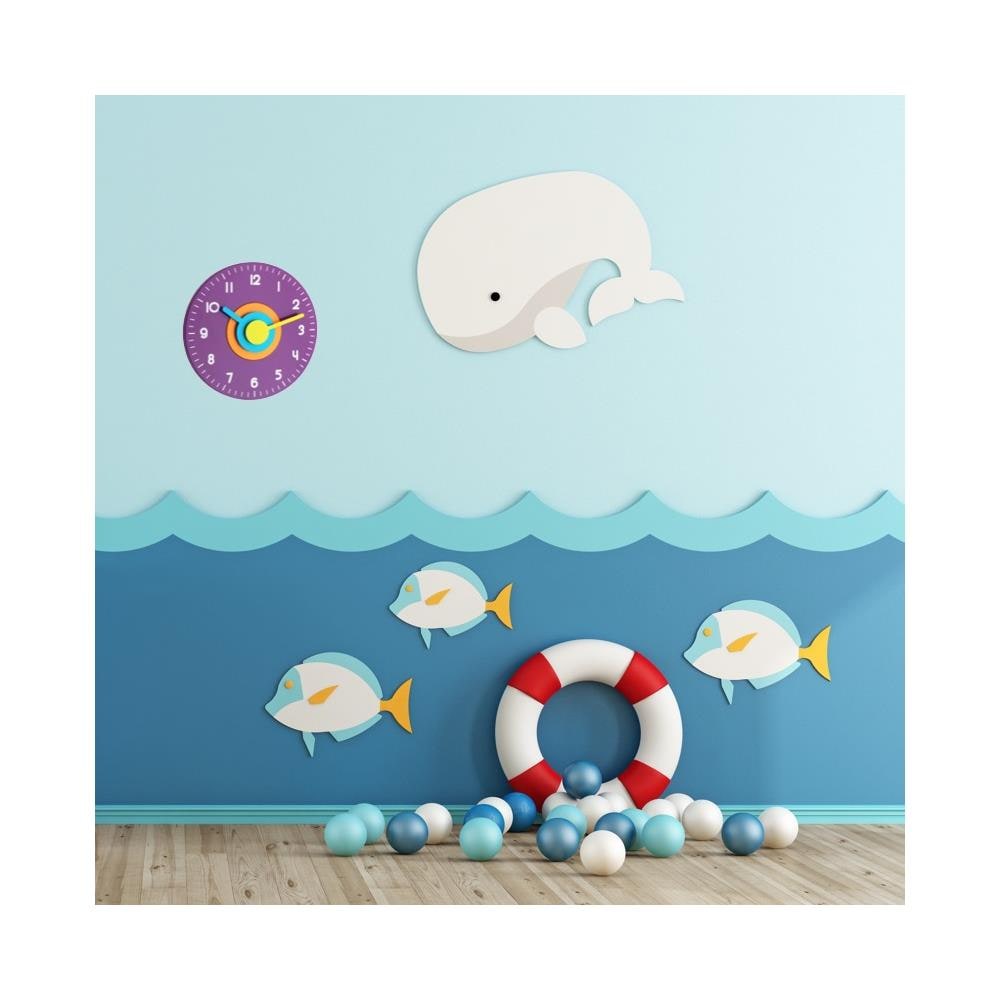 60.3015.11 orologio da parete e da tavolo Orologio al quarzo Rotondo Viola - Foto 2