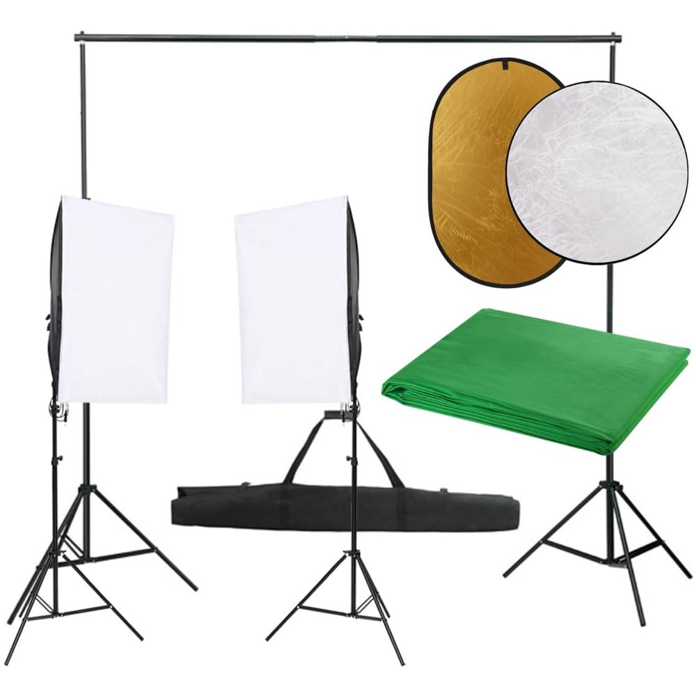 Kit Per Studio Fotografico Con Set Luci, Fondale E Riflettore - Foto 1