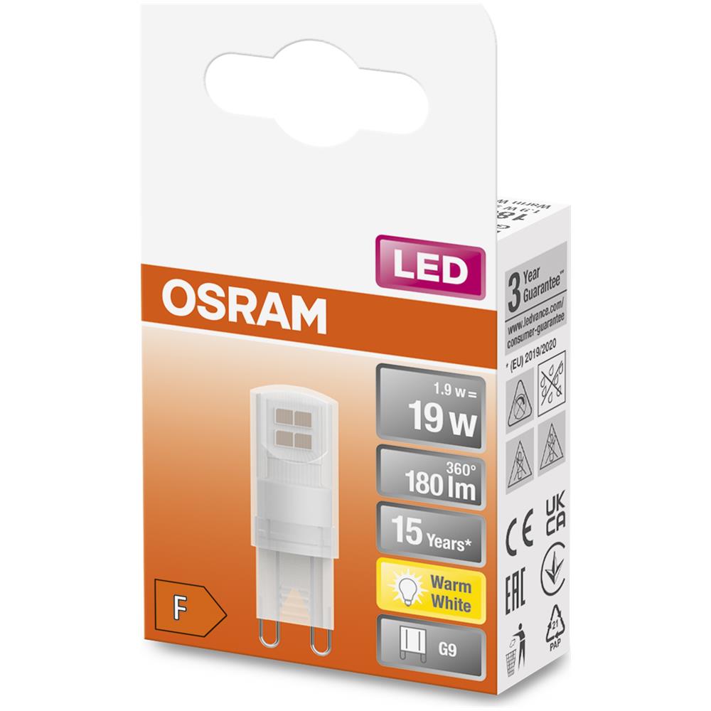 Stella Pin Lampada Led, G9-base Ottica Opaca, bianco Caldo (2700k), 180 Lumen, Sostituzione Delle Lampade 19w, Non Dimmerabile, 1-confezione - Foto 2