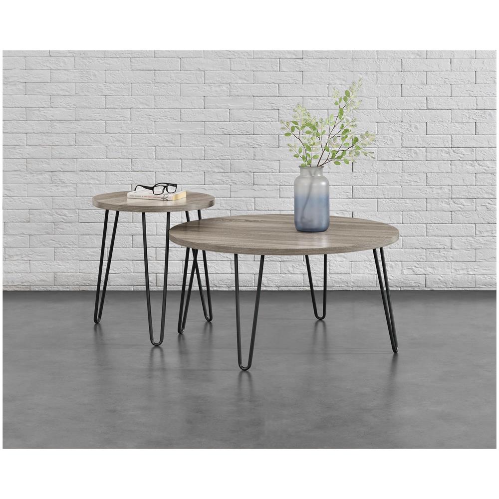 Owen Tavolino In Truciolare Laminato Rovere Grigio - Foto 7