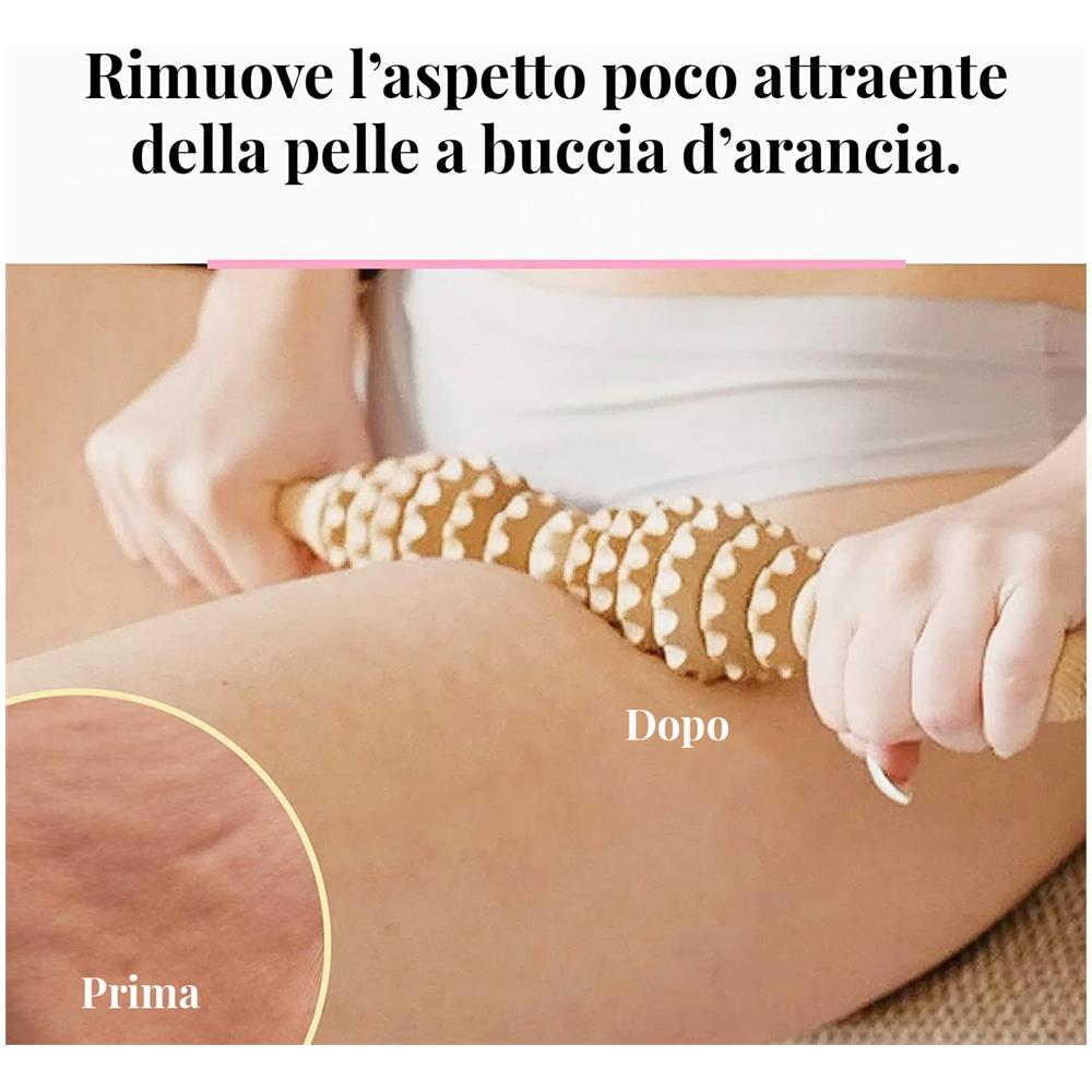 Massaggiatore Ovale In Legno Per La Cellulite - Massaggio Linfatico Con Maderoterapia - Foto 3