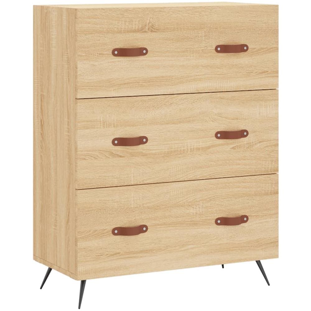 Cassettiera Rovere Sonoma 69,5x34x90 Cm In Legno Multistrato - Foto 2