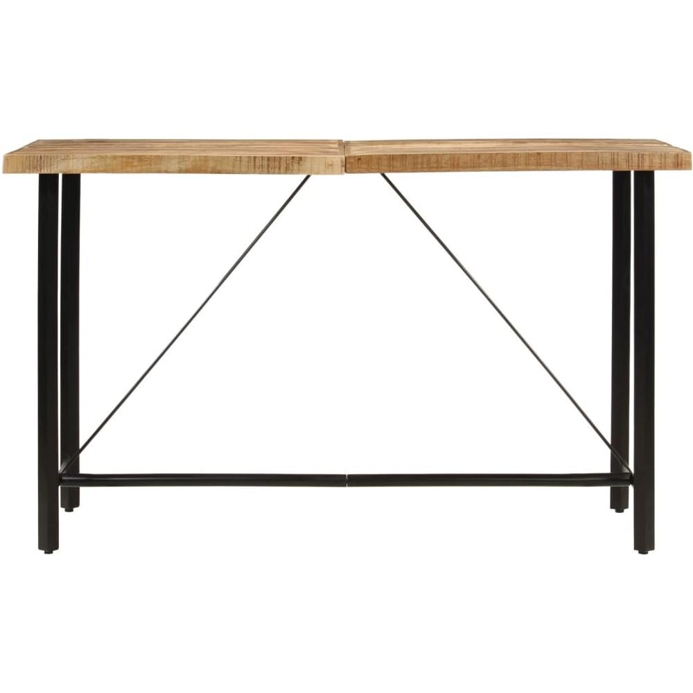 Tavolino Da Bar 180x70x107 Cm Legno Massello Di Mango E Ferro - Foto 2