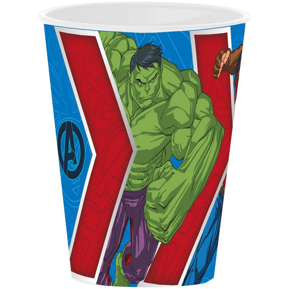 Bicchiere Blu Per Bambini In Plastica Avengers Hulk Captain America Da 260 Ml Con Beccuccio Adatto Per Bere Facilmente - Foto 1