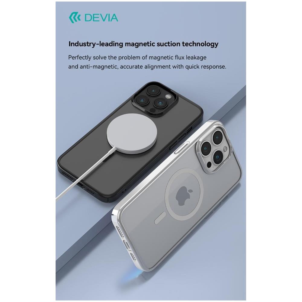 Cover Magnetica Glimmer Apple Magsafe iPhone 15 Pro Max Silv - Foto 3