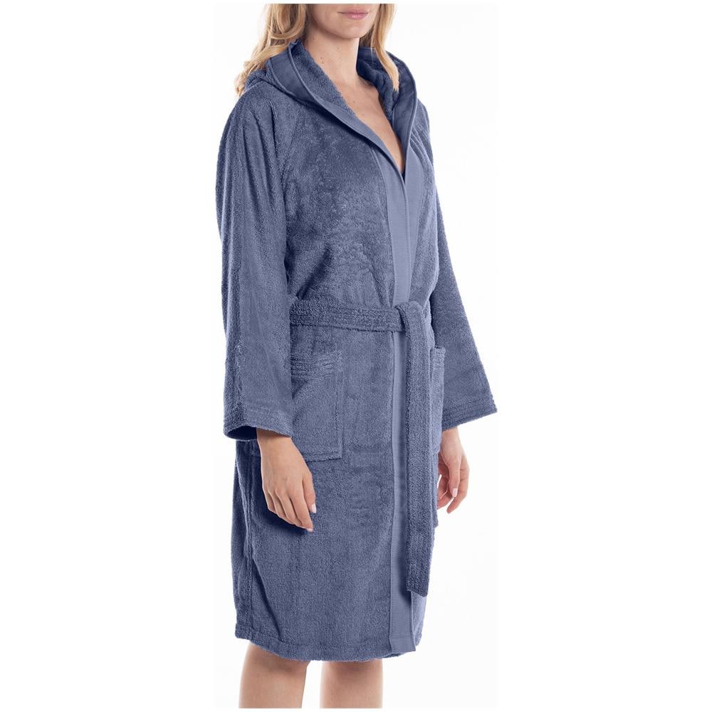Accappatoio Con Cappuccio Spugnissima Soft In Cotone Colore Blu Misura M - Foto 1