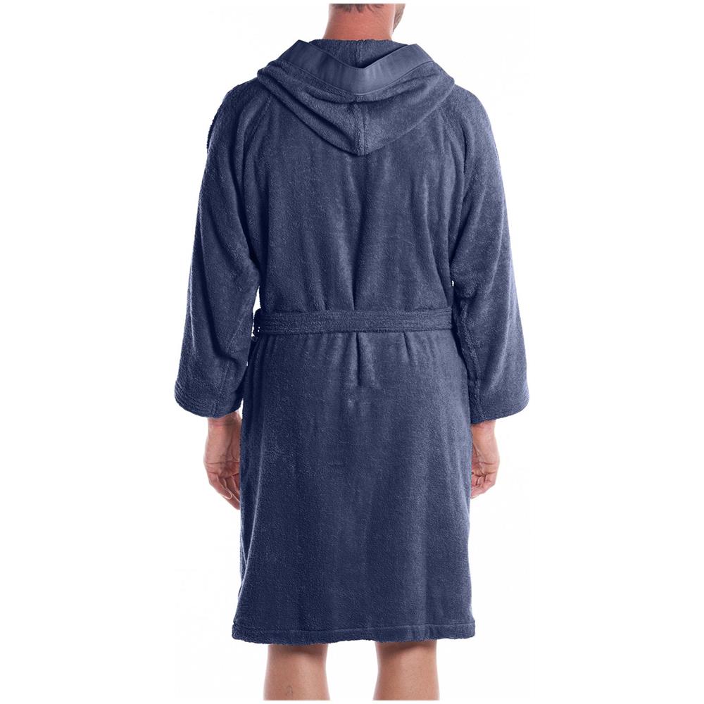 Accappatoio Con Cappuccio Spugnissima Soft In Cotone Colore Blu Misura M - Foto 3