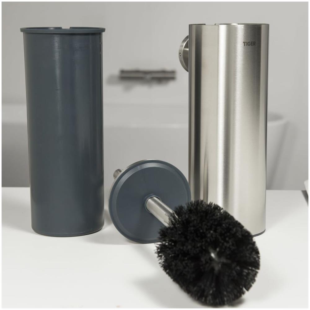 TIGER Boston WC-Spazzole Set WC Spazzole supporto Wc-Spazzola in acciaio inox 9012 