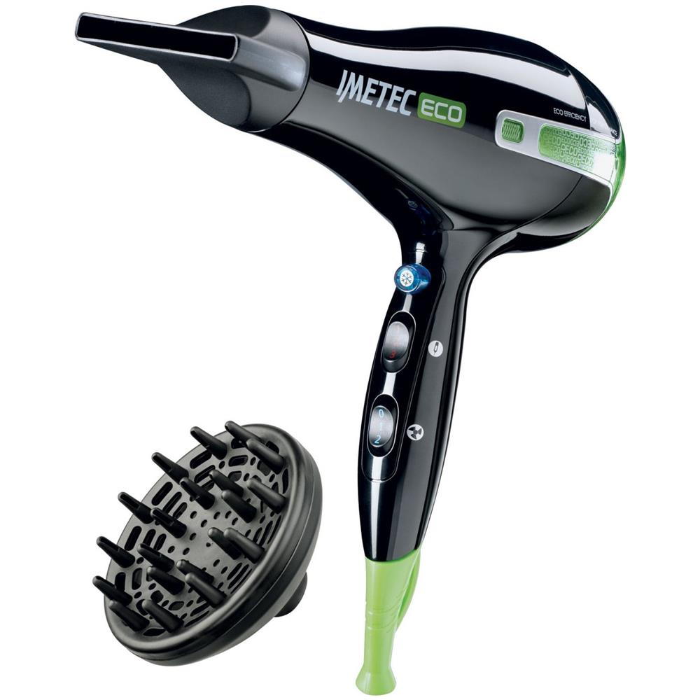 IMETEC Asciugacapelli Eco SE1 1000 Eco Technology Potenza 1400 Watt Colore Nero IMETEC Asciugacapelli Eco SE1 1000 Eco Technology Potenza 1400 Watt Colore Nero