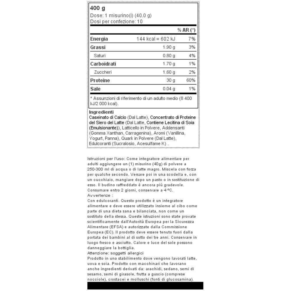 Protein Pudding 400 G - - Sostitutivi Dei Pasti (mrp) - Panna Cotta - Foto 2