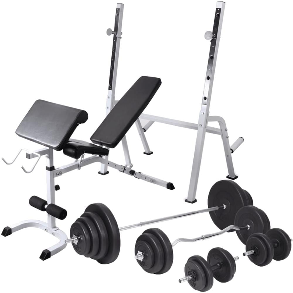 Panca Multifunzione Con Rack Bilanciere E Set Manubri 120 Kg - Foto 1