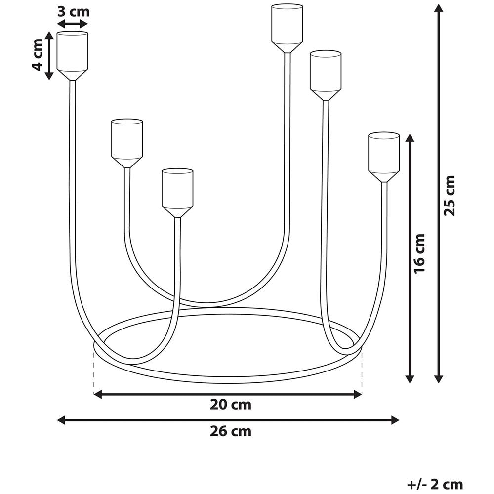 Portacandele In Metallo Nero Panay - Foto 2
