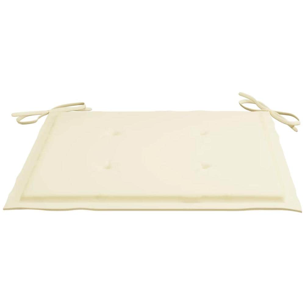 Sedie Da Giardino Con Cuscini Crema 4 Pz Massello Di Teak - Foto 8