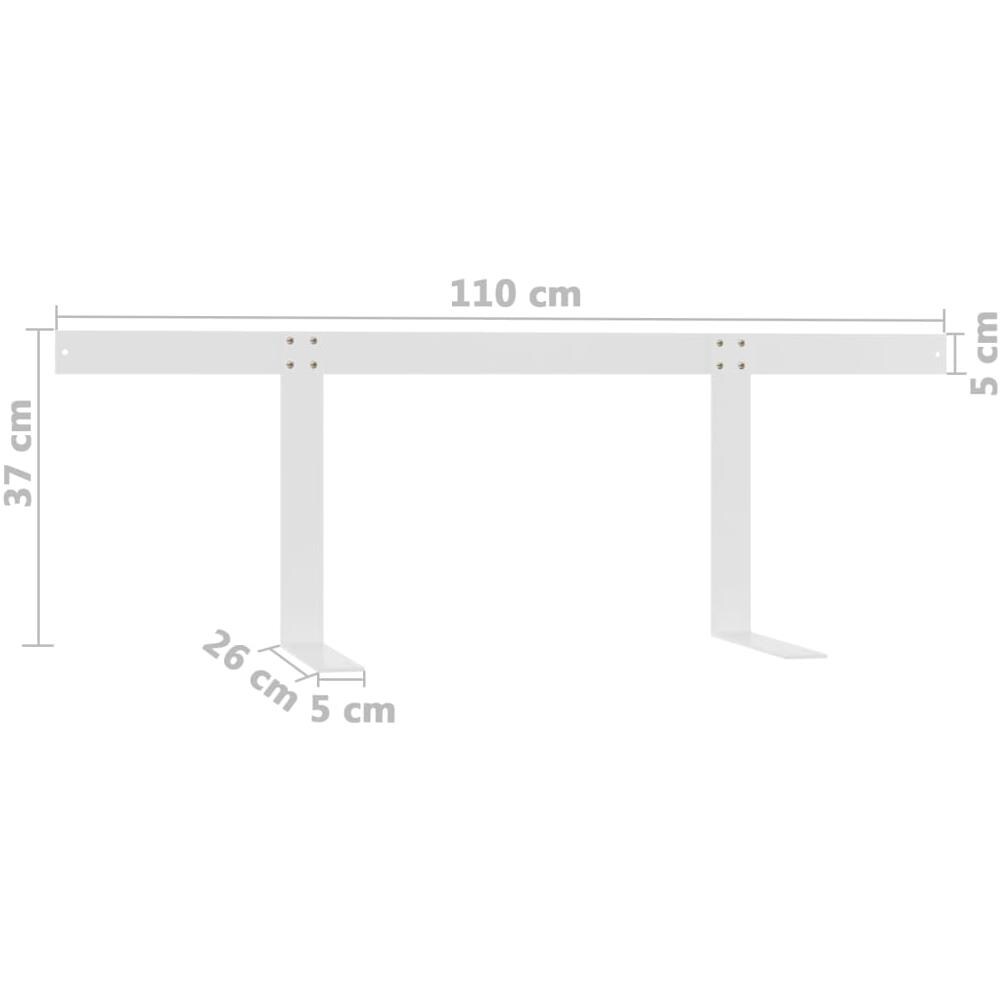 Schienale per Divano a Pallet Bianco 110 cm in Ferro - Foto 8