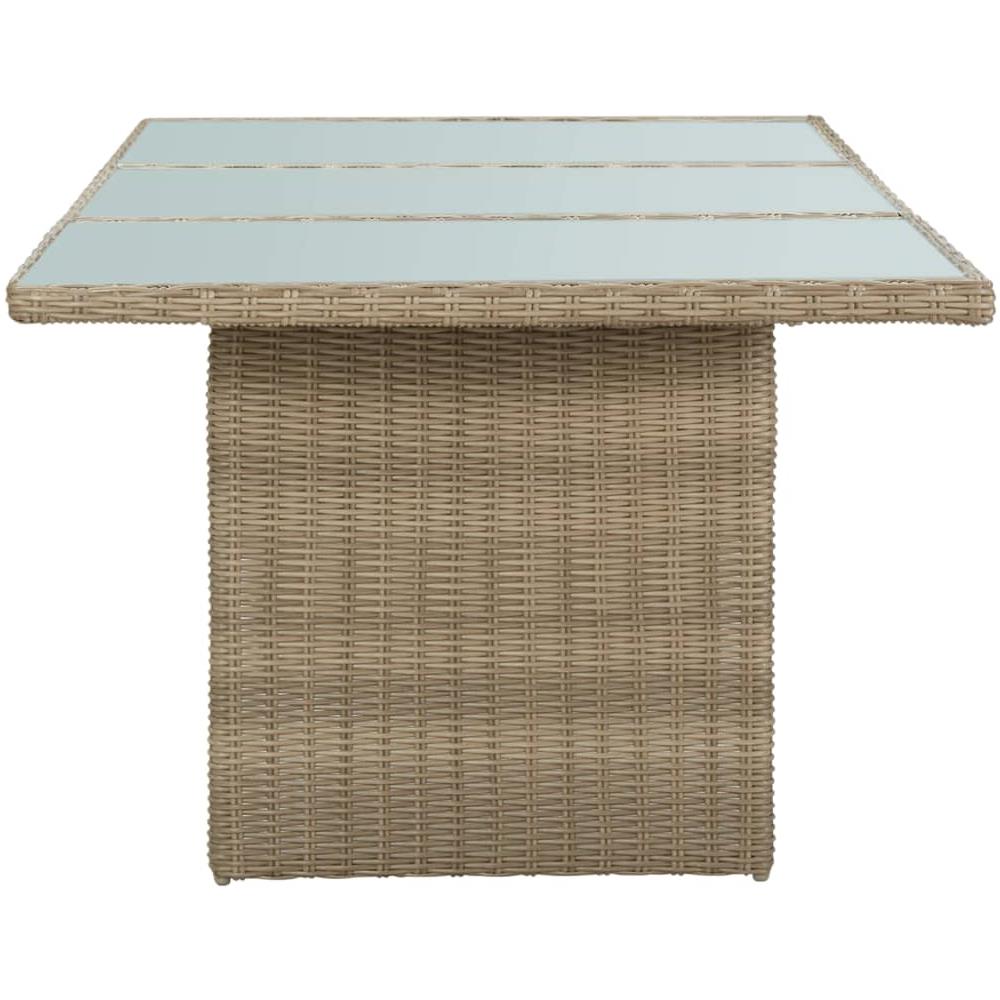 Tavolo da Giardino Marrone 200x100x74 cm in Vetro e Polyrattan - Foto 2