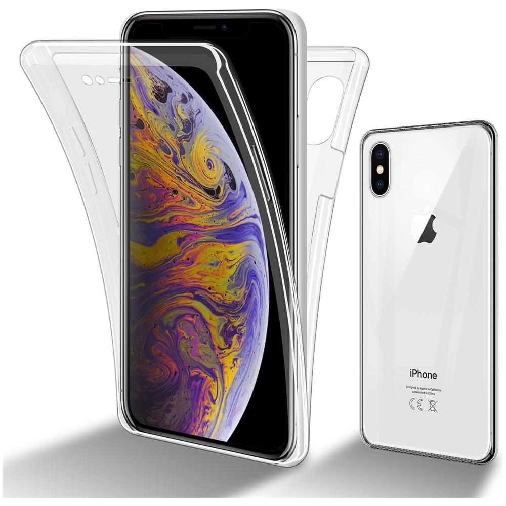 Cadorabo Custodia Compatibile Con Apple Iphone Xs Max In Transparente - 360° Full Body Copertura Protettiva - Protezione Anteriore E Posteriore, Protezione A Tutto Tondo Con Protezione Del Display - Foto 1