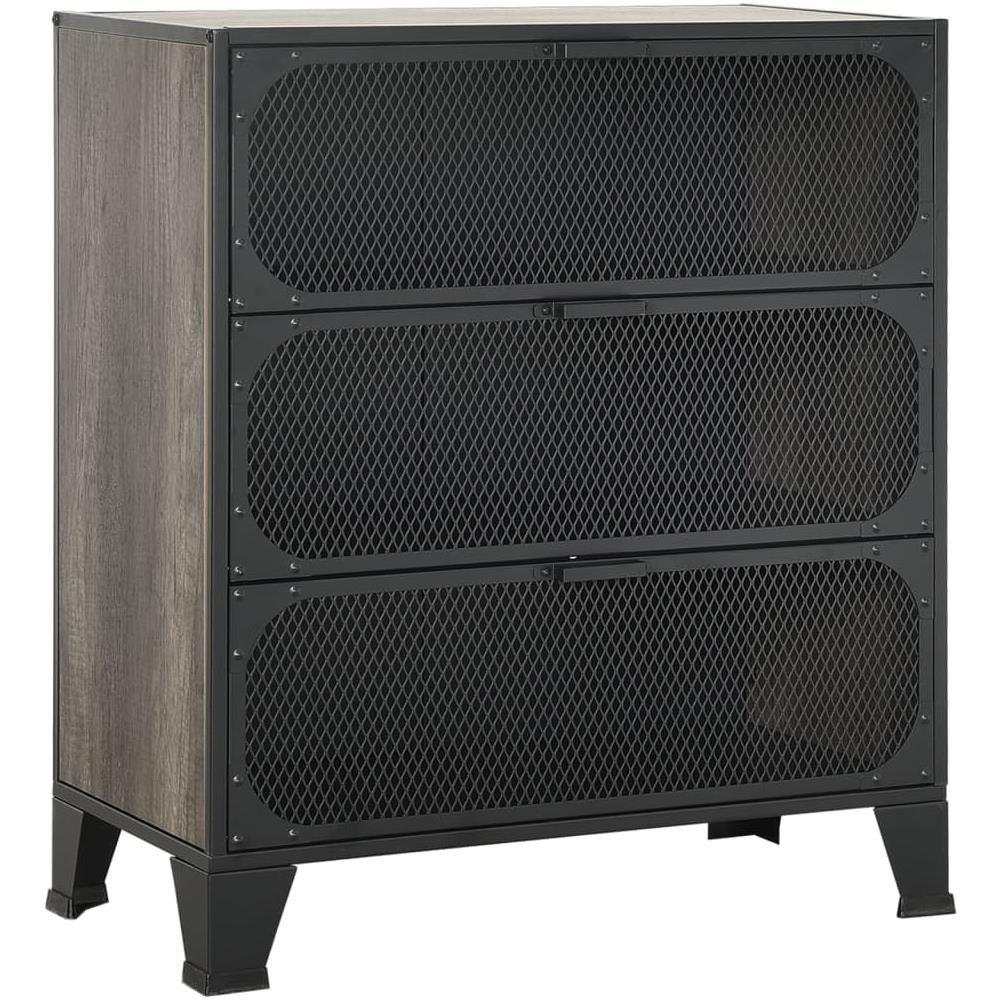 Armadietto Grigio 72x36x82 Cm In Metallo E Mdf - Foto 2