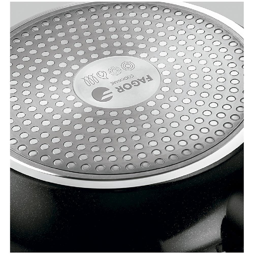 Fagor Vivant Pentola Induzione 24 Cm Alluminio Forgiato, Antiaderente Senza Pfoa, Coperchio Nero - Foto 2