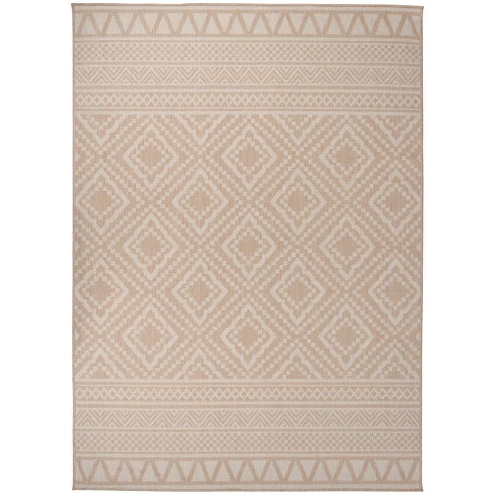 Tappeto Da Esterni A Tessitura Piatta 200x280cm Strisce Marroni - Foto 1