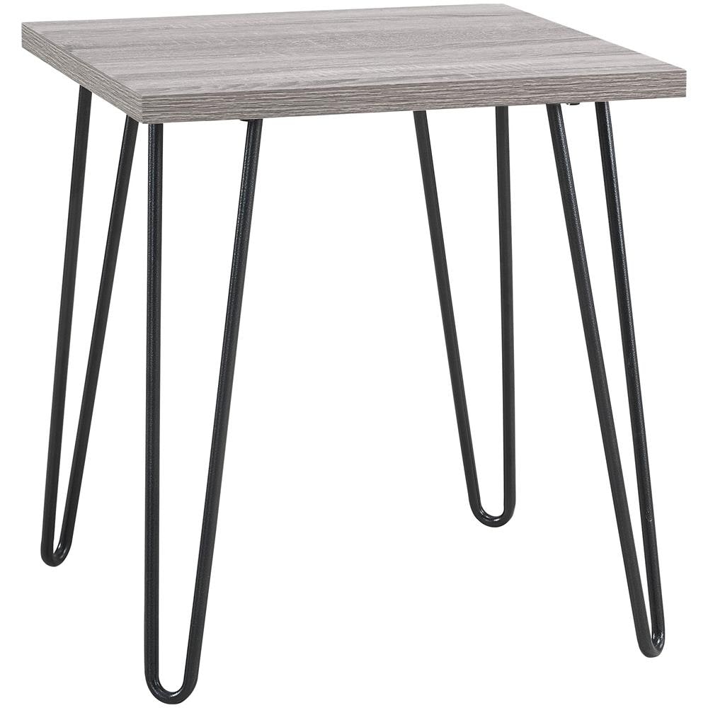 Owen Tavolino Quadrato In Truciolare Laminato Rovere Grigio - Foto 1