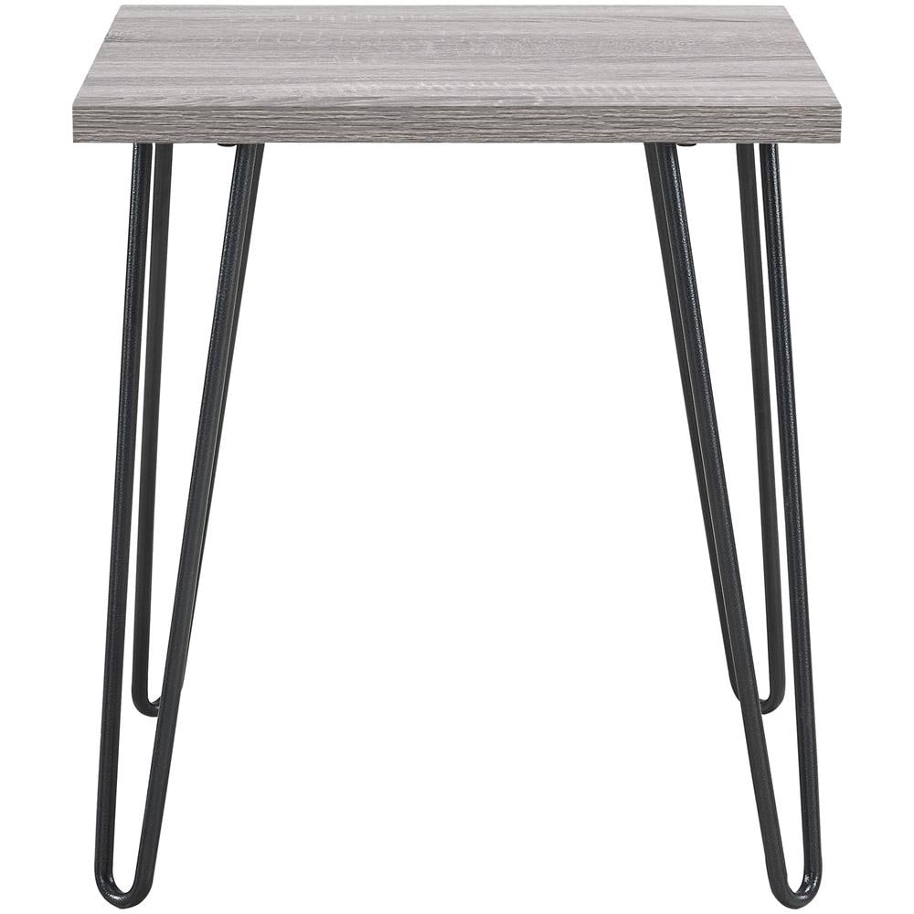 Owen Tavolino Quadrato In Truciolare Laminato Rovere Grigio - Foto 2