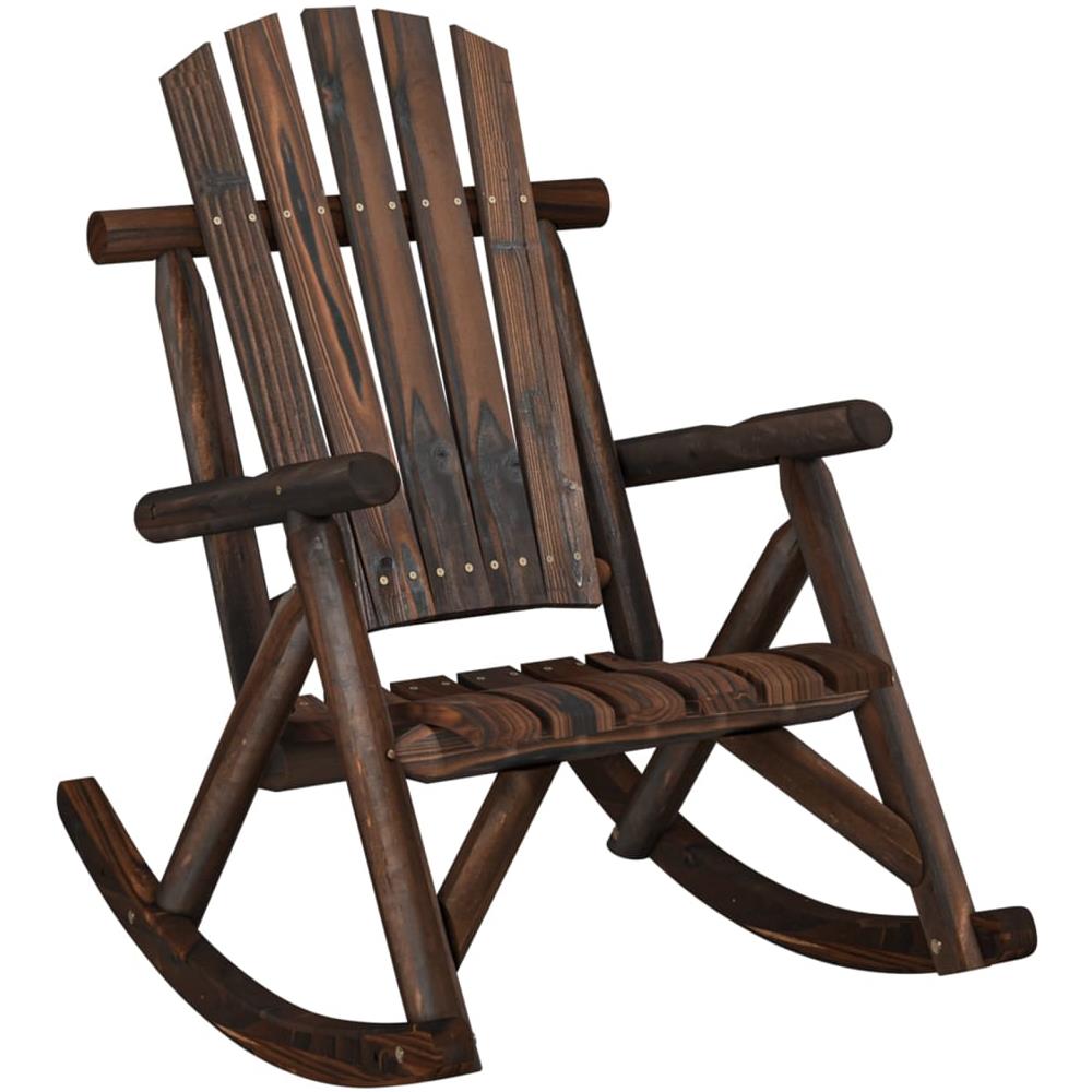 Sedia a Dondolo Giardino 69x96x101cm Legno Massello Abete Rosso - Foto 1