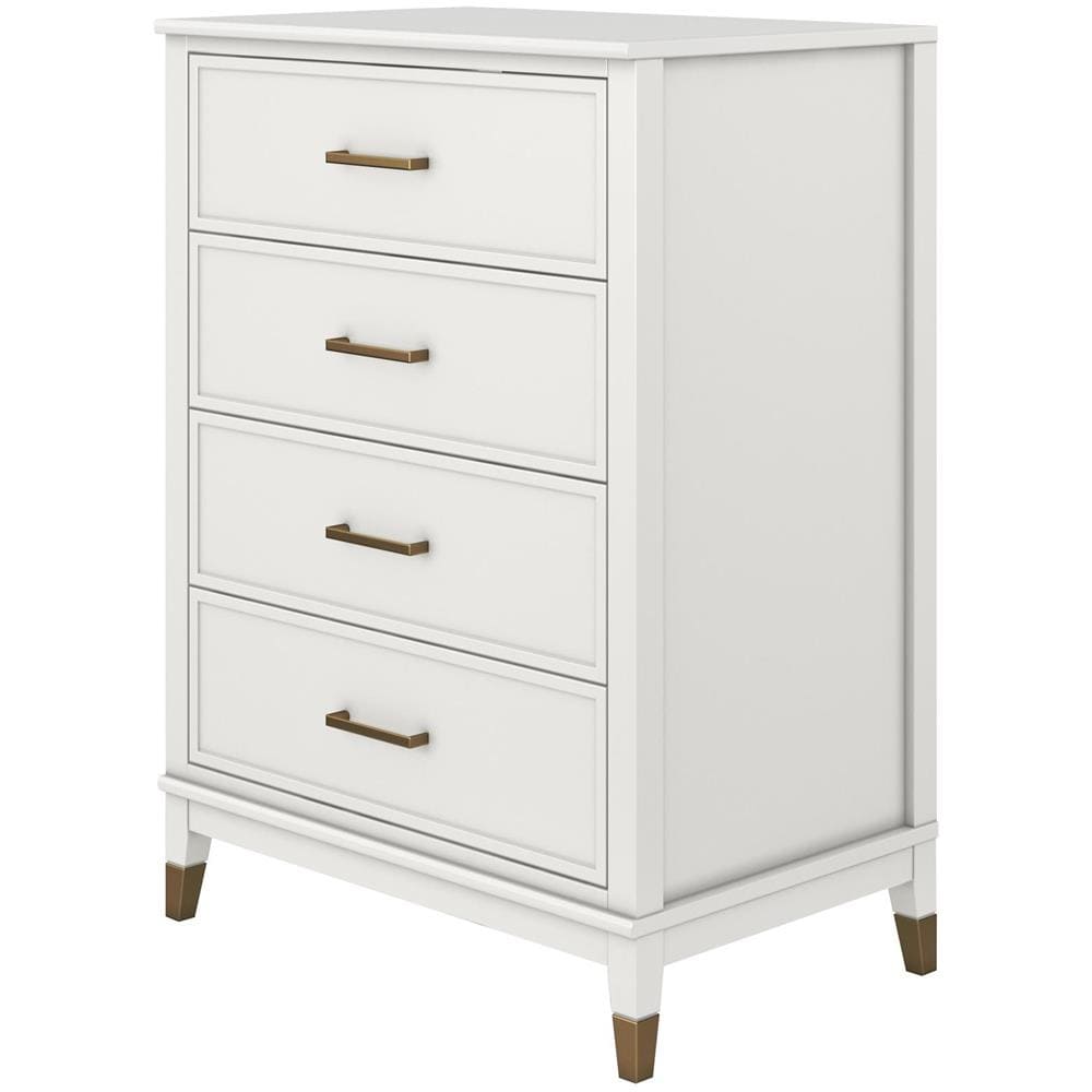 Westerleigh Comò Con 4 Cassetti In Mdf Bianco - Foto 1