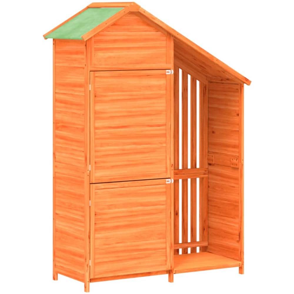 Rimessa Da Giardino Marrone 120x53,5x170 Cm Legno Massello Pino - Foto 2