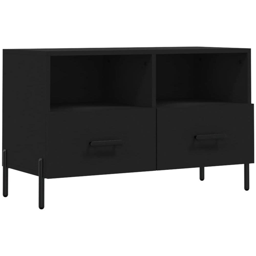 Mobile Porta Tv Nero 80x36x50 Cm In Legno Multistrato - Foto 2