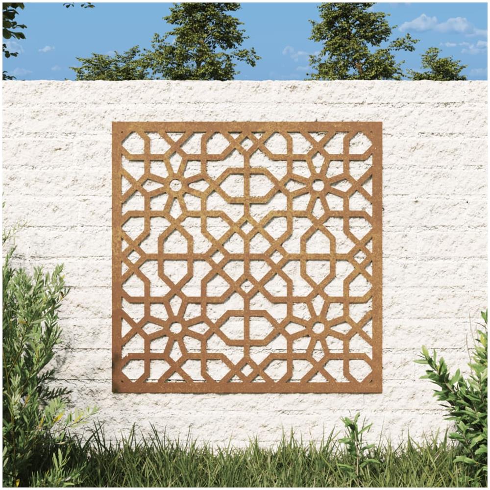 Decorazione Muro Da Giardino 55x55 Cm Moresco Acciaio Corten - Foto 1