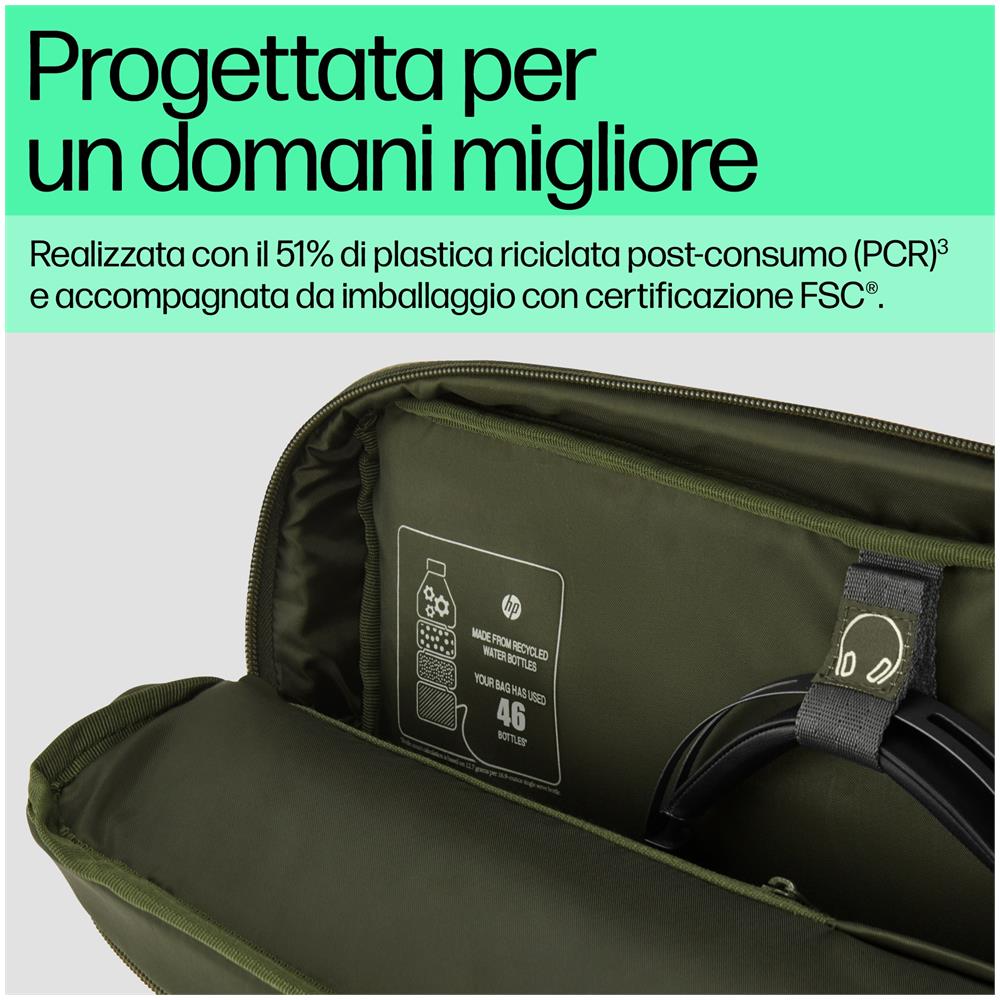 Borsa Modulare per Laptop da 15.6 Pollici Colore Verde e Grigio - Foto 15