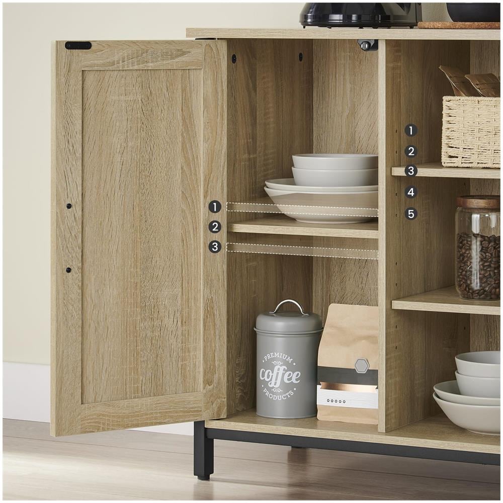 Cassettiera Valora - Rovere Sonoma con struttura in acciaio nero - Foto 5