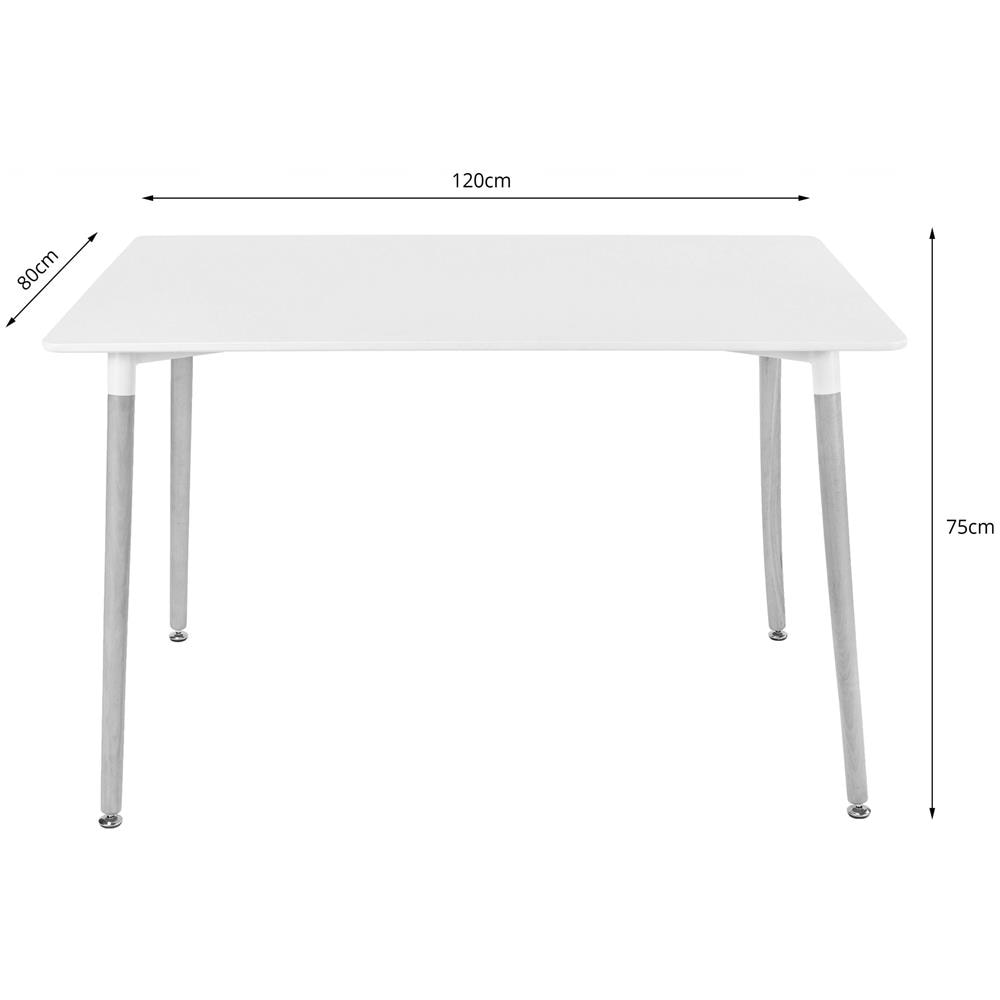 Tavolo YURO 120 cm x 80 cm con 4 sedie WAT - Nero /Gambe nere - Foto 10
