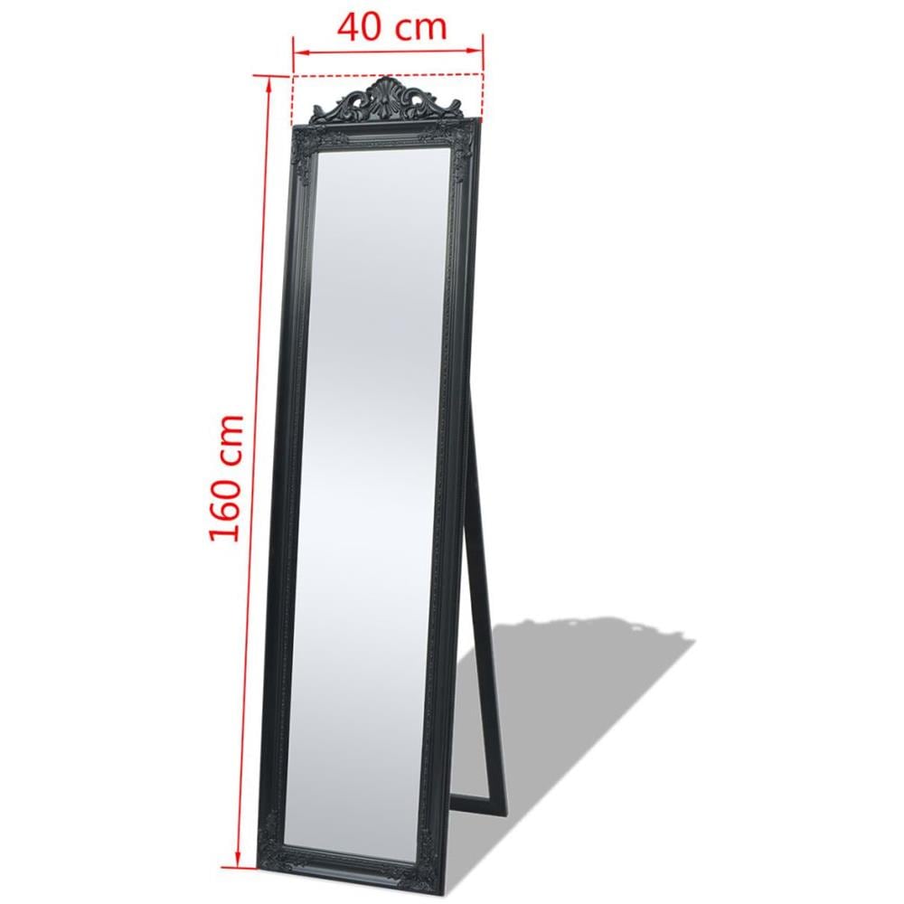 Specchio Da Pavimento In Stile Barocco 160x40 Cm Nero - Foto 14