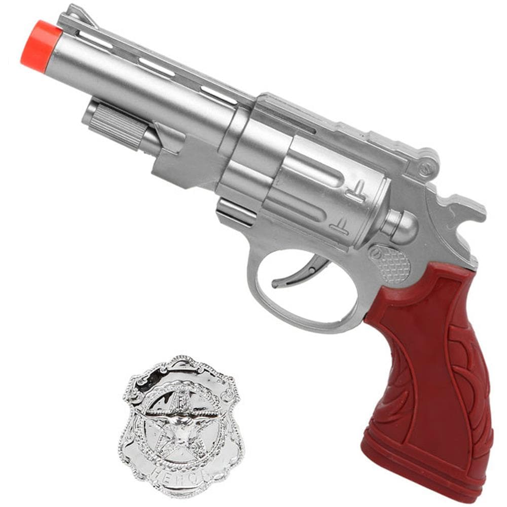 Pistola Argentata Con Distintivo Polizia - Foto 1