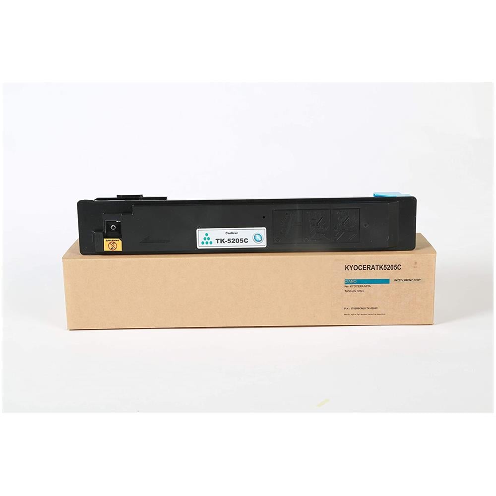 TONER COMPATIBILE -  Kyocera Tk-5205c Ciano 1t02r5cnl0 Per Taskalfa 356ci Fornito Di Intelligent Chip Capacità 12000 Copie Made In Italy - Foto 1