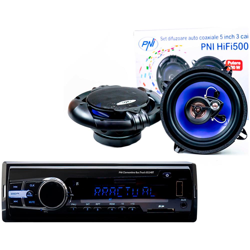 Pacchetto Radio Lettore Mp3 Per Auto Pni Clementine 8524bt 4x45w + Altoparlanti Per Auto Coassiali Pni Hifi500, 100w, 12,7 Cm - Foto 1
