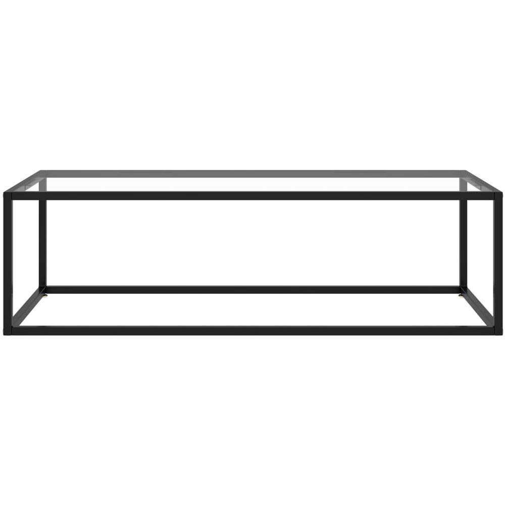 Tavolino Da T Nero Con Vetro Temperato 120x50x35 Cm - Foto 2