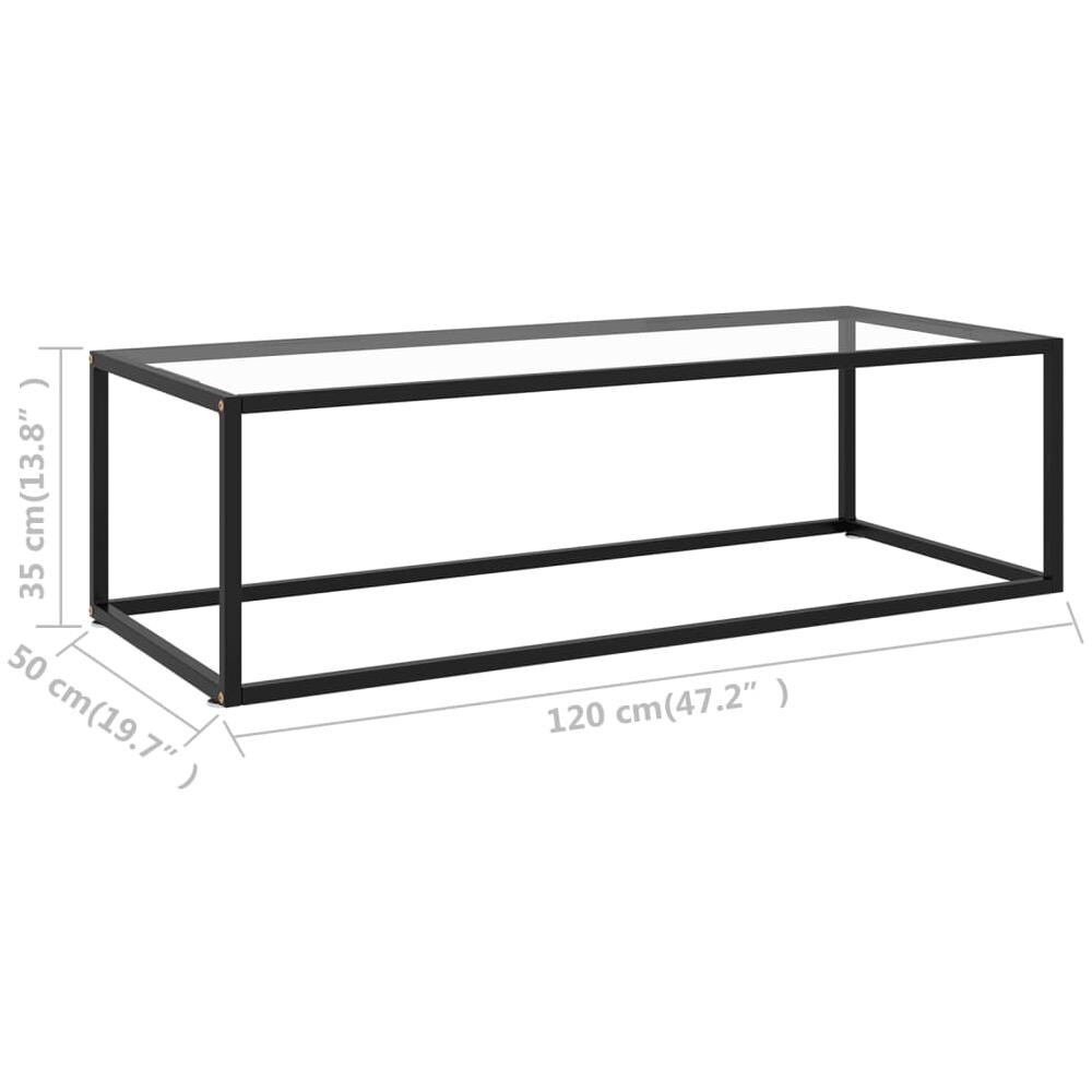 Tavolino Da T Nero Con Vetro Temperato 120x50x35 Cm - Foto 6