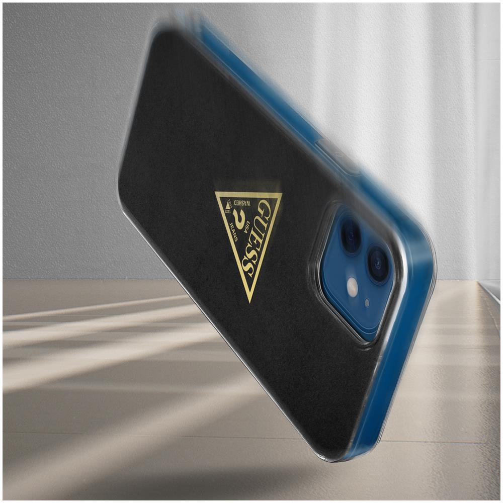 Cover Iphone 12 Mini Effetto Metallico Guess Metallic Series Guess Nera - Foto 2