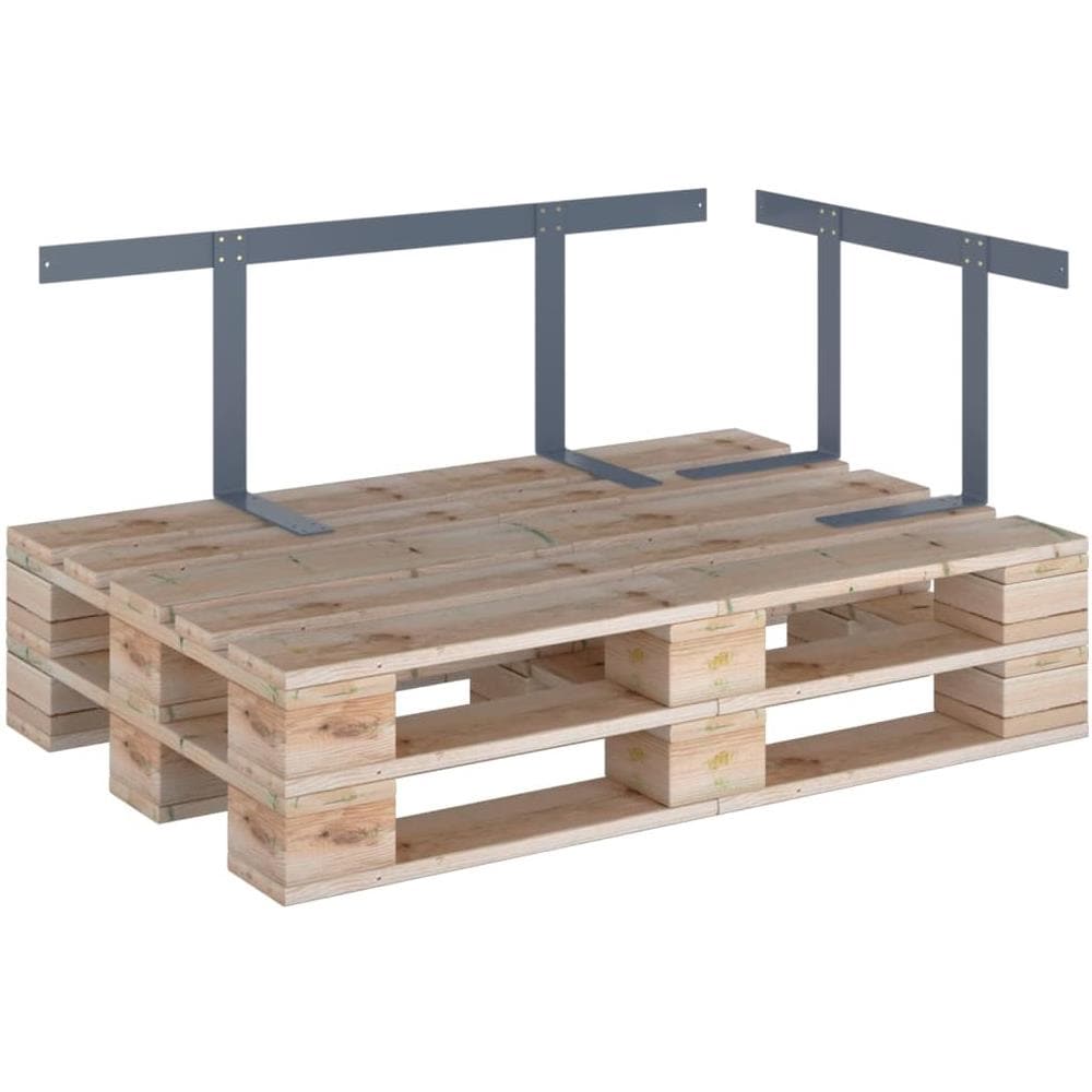 Schienale per Divano a Pallet Grigio Chiaro 110 cm in Ferro - Foto 2