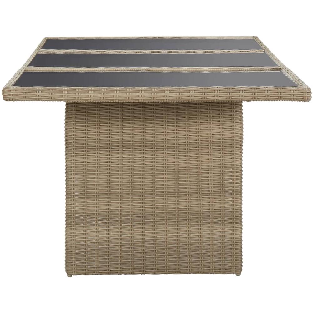 Tavolo da Giardino Marrone 200x100x74 cm in Vetro e Polyrattan - Foto 2