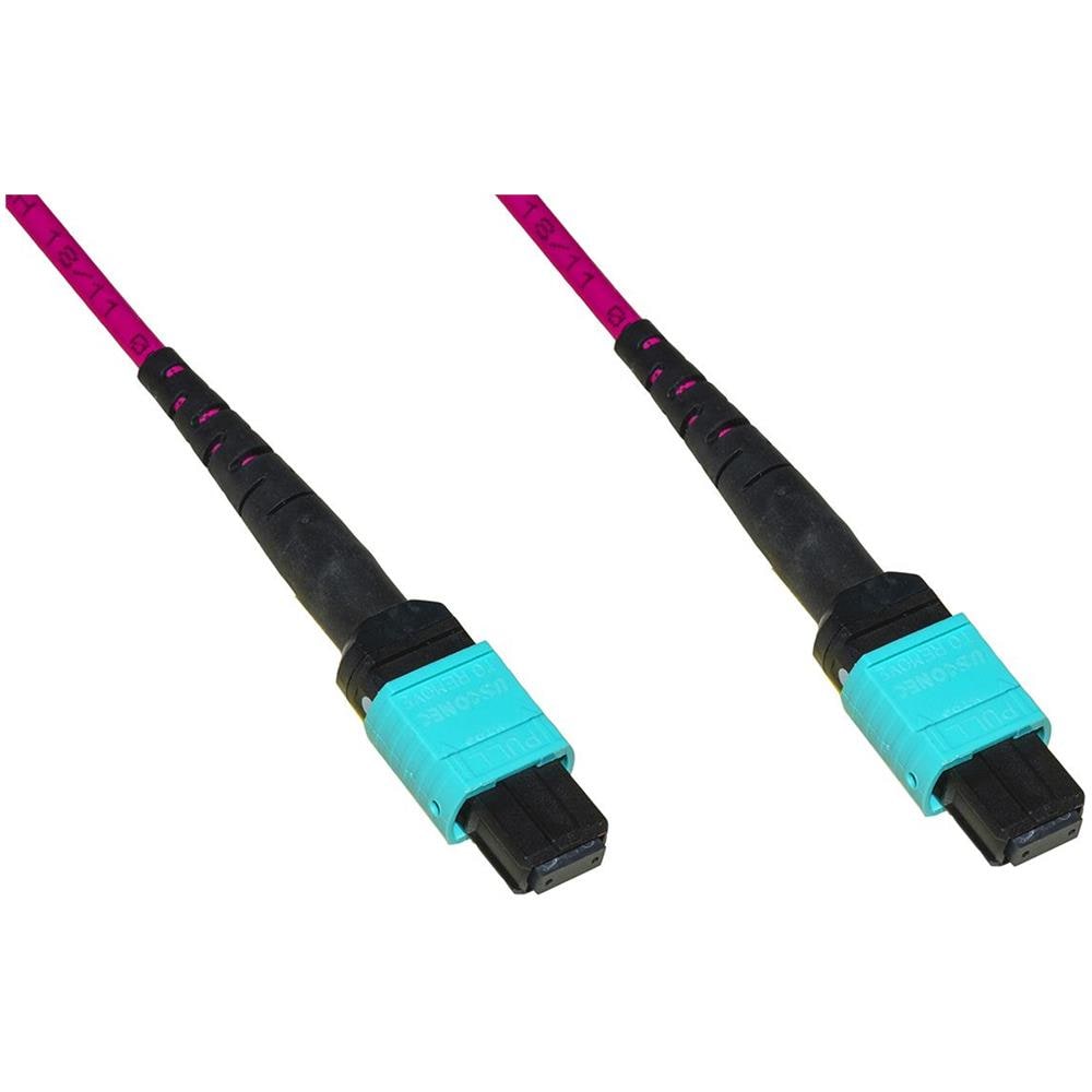 Cavo Fibra Ottica Mpo / mpo Femmina / femmina 12 Fibre Om4 Metodo B Mt 3 - Foto 1