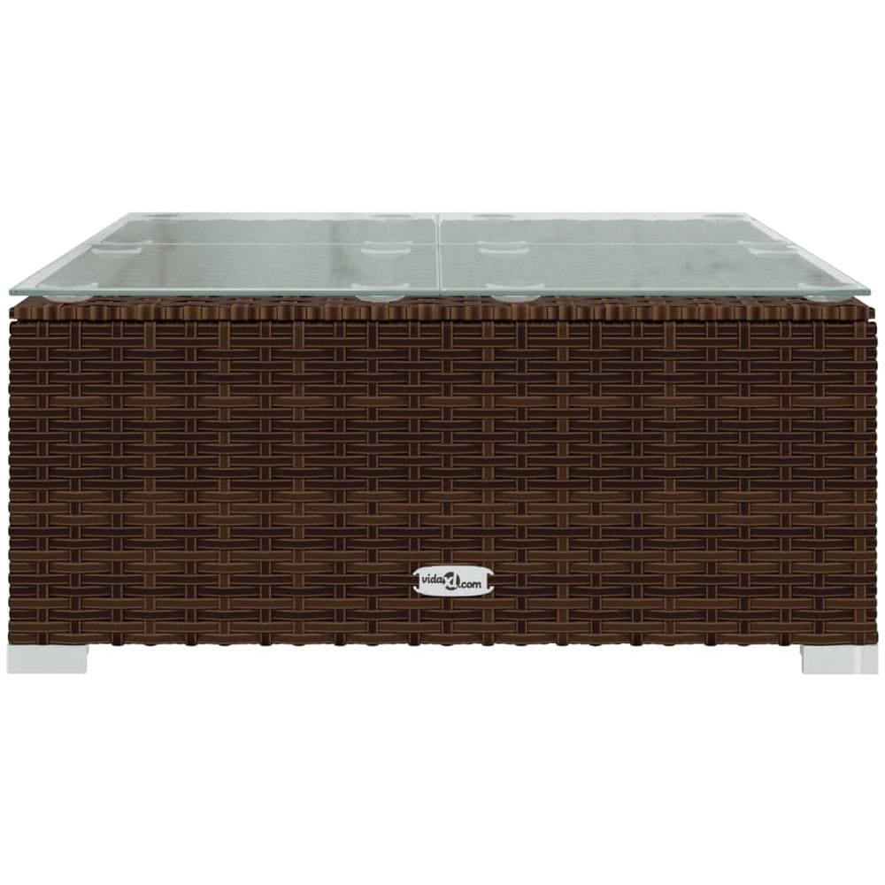 Set Divani Da Giardino 14 Pz Con Cuscini In Polyrattan Marrone - Foto 7