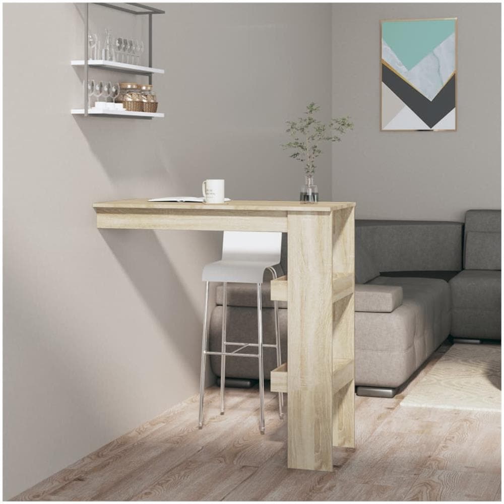 Bancone Da Muro Rovere Sonoma 102x45x103,5 Cm Legno Compensato - Foto 1